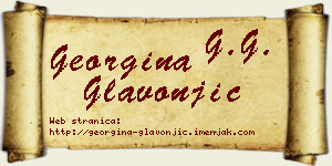 Georgina Glavonjić vizit kartica